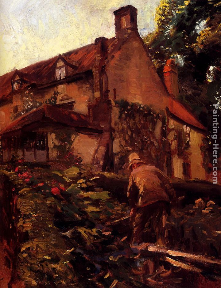 Sir Alfred James Munnings In The Garden